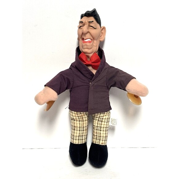 Vintage Ronald Reagan Stuffed Doll Window Clinger Rare circa 1980s - Picture 1 of 10
